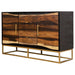 Zara 2-drawer Accent Cabinet Black Walnut and Gold - Tony’s Furniture Store & Linen (GA) - Multi Location