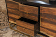 Zara 2-drawer Accent Cabinet Black Walnut and Gold - Tony’s Furniture Store & Linen (GA) - Multi Location