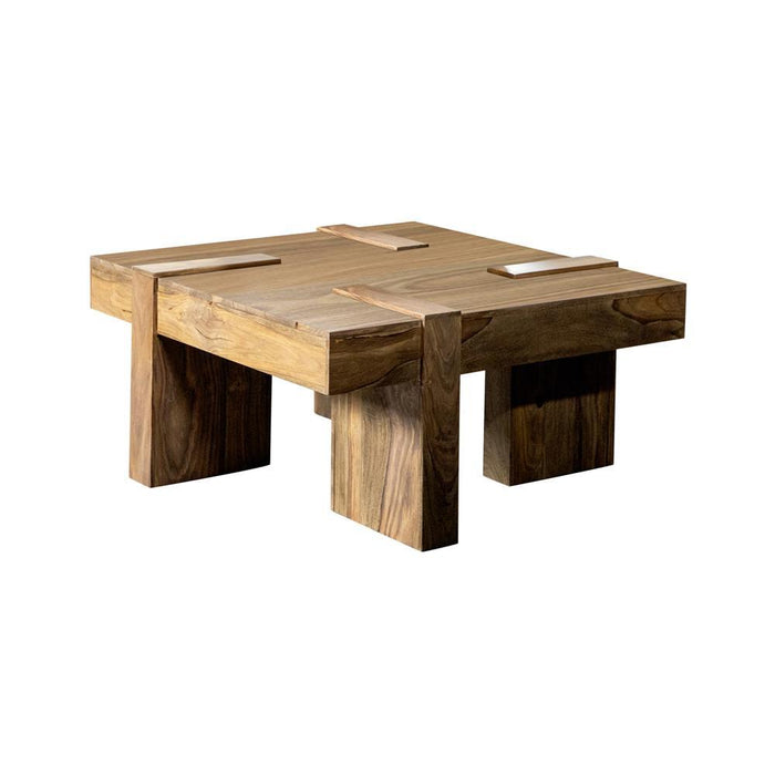 Samira Wooden Square Coffee Table Natural Sheesham - Tony’s Furniture Store & Linen (GA) - Multi Location