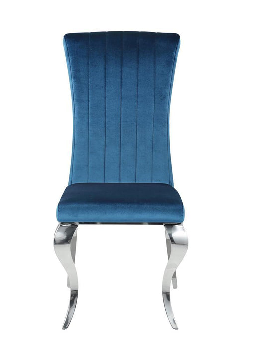 Betty Upholstered Side Chairs Teal and Chrome (Set of 4) - Tony’s Furniture Store & Linen (GA) - Multi Location