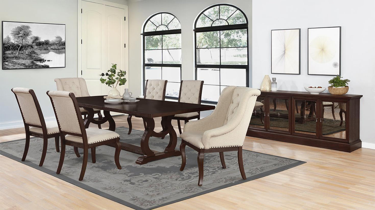 Brockway Tufted Dining Chairs Cream and Antique Java (Set of 2) - Tony’s Furniture Store & Linen (GA) - Multi Location
