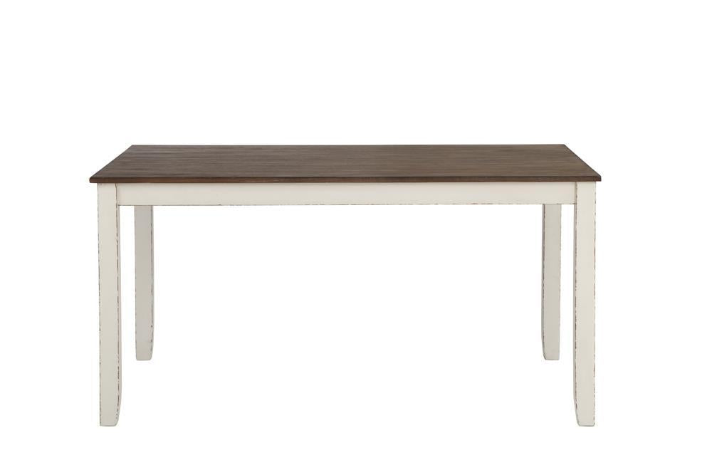 Fortress 7-piece Dining Set Chestnut and Vintage White - Tony’s Furniture Store & Linen (GA) - Multi Location