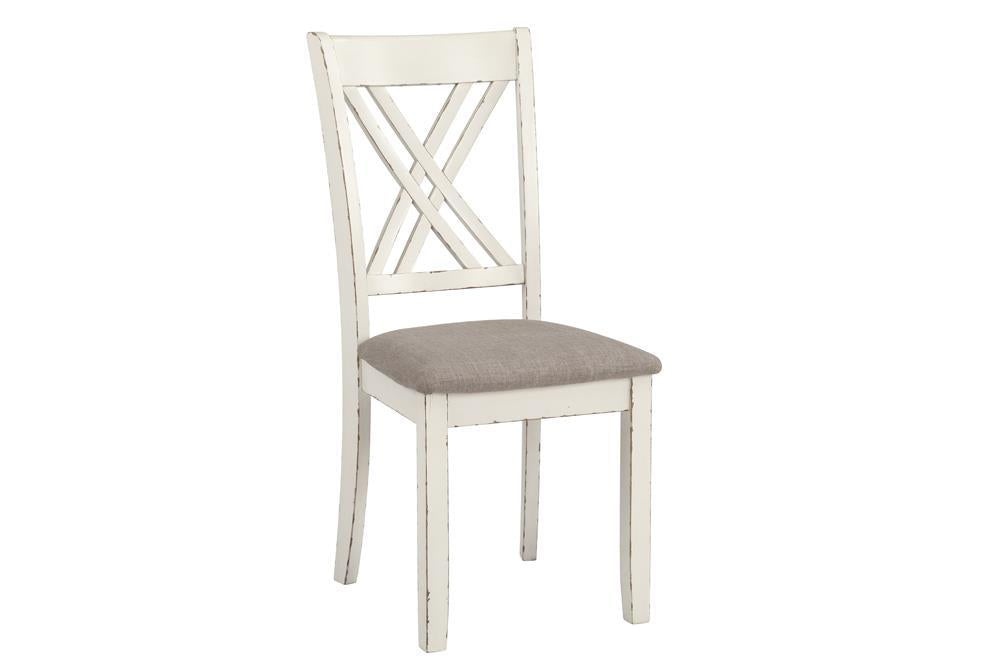 Fortress 7-piece Dining Set Chestnut and Vintage White - Tony’s Furniture Store & Linen (GA) - Multi Location
