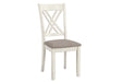 Fortress 7-piece Dining Set Chestnut and Vintage White - Tony’s Furniture Store & Linen (GA) - Multi Location