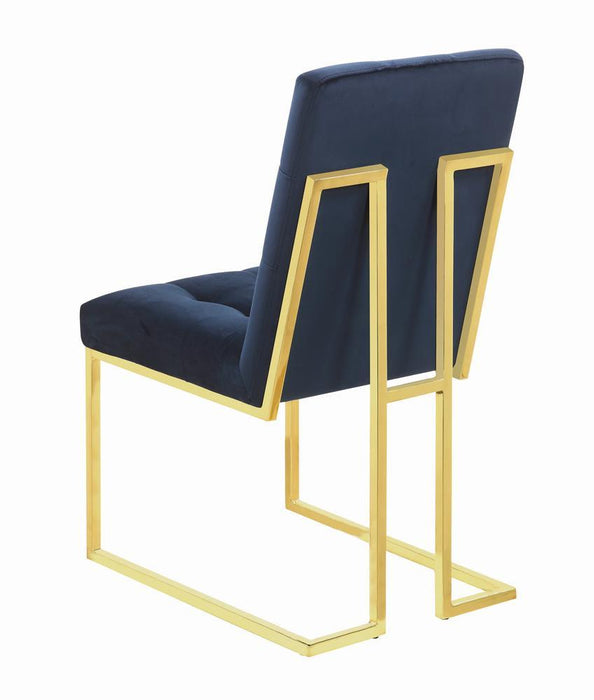 Cisco Tufted Back Side Chairs Ink Blue (Set of 2) - Tony’s Furniture Store & Linen (GA) - Multi Location