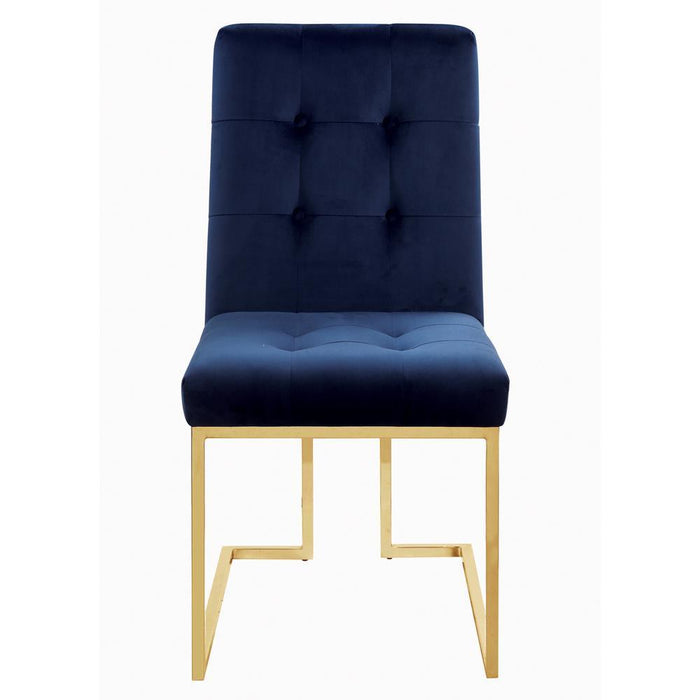 Cisco Tufted Back Side Chairs Ink Blue (Set of 2) - Tony’s Furniture Store & Linen (GA) - Multi Location