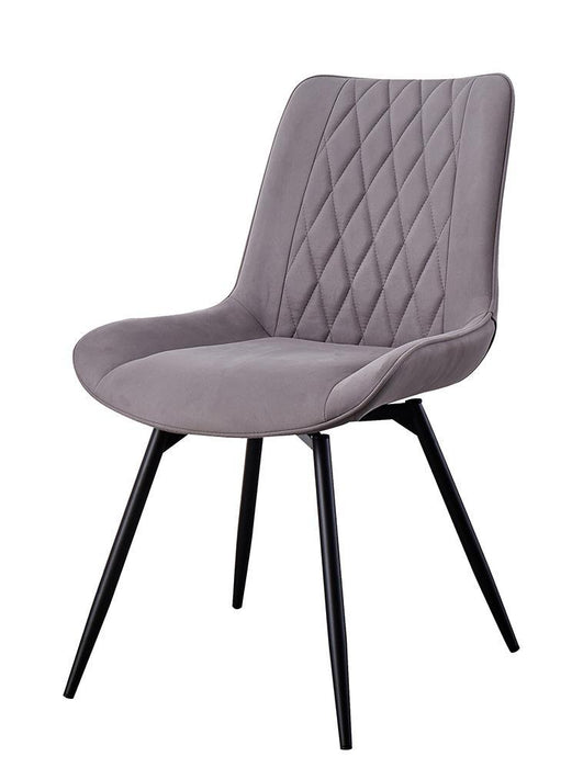 Diggs Upholstered Tufted Swivel Dining Chairs Grey and Gunmetal (Set of 2) - Tony’s Furniture Store & Linen (GA) - Multi Location