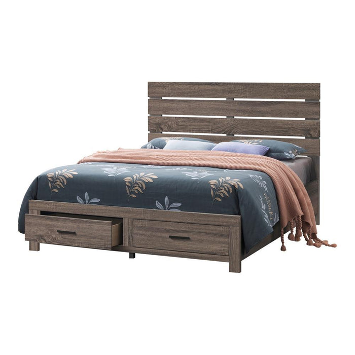 Brantford Eastern King Panel Bed Barrel Oak - Tony’s Furniture Store & Linen (GA) - Multi Location