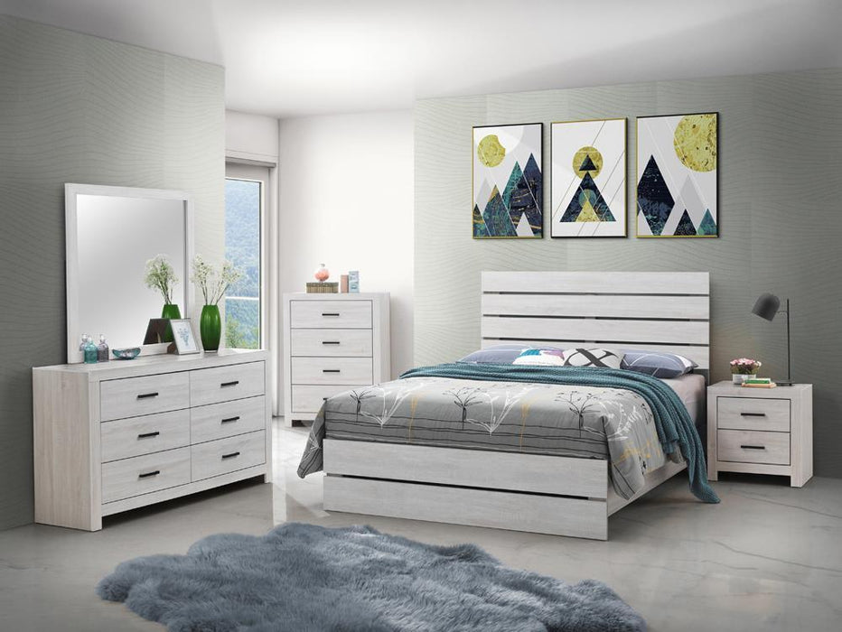 Brantford Eastern King Panel Bed Coastal White - Tony’s Furniture Store & Linen (GA) - Multi Location