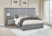 Arles Queen Vertical Channeled Tufted Bed Grey - Tony’s Furniture Store & Linen (GA) - Multi Location