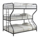 Garner Triple Full Over Twin Over Full Bunk Bed with Ladder Gunmetal - Tony’s Furniture Store & Linen (GA) - Multi Location