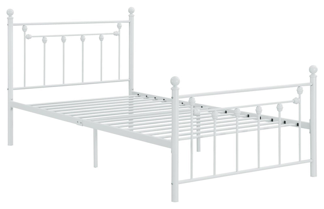 Canon Full Metal Slatted Headboard Platform Bed - White - Tony’s Furniture Store & Linen (GA) - Multi Location