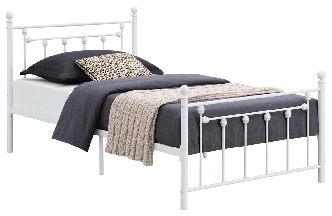 Canon Full Metal Slatted Headboard Platform Bed - White - Tony’s Furniture Store & Linen (GA) - Multi Location