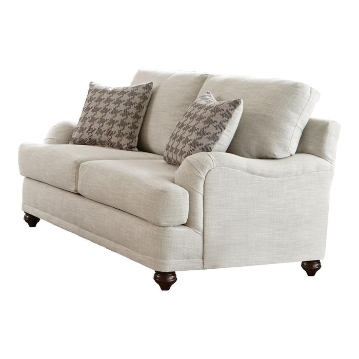 Glenn Cushion Back Loveseat Light Grey - Tony’s Furniture Store & Linen (GA) - Multi Location