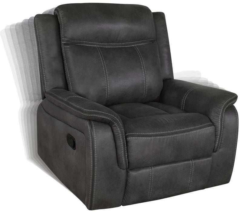 Lawrence Upholstered Tufted Back Glider Recliner - Tony’s Furniture Store & Linen (GA) - Multi Location