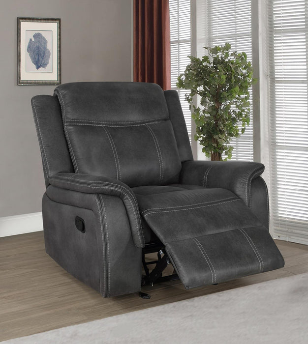 Lawrence Upholstered Tufted Back Glider Recliner - Tony’s Furniture Store & Linen (GA) - Multi Location