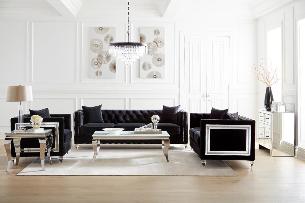 Luna Square End Table White and Chrome - Tony’s Furniture Store & Linen (GA) - Multi Location