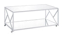 Provins 3-piece Occasional Table Set Clear Mirror and Chrome - Tony’s Furniture Store & Linen (GA) - Multi Location