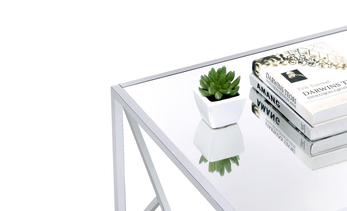 Provins 3-piece Occasional Table Set Clear Mirror and Chrome - Tony’s Furniture Store & Linen (GA) - Multi Location