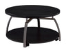 Dacre Round Coffee Table Dark Grey and Black Nickel - Tony’s Furniture Store & Linen (GA) - Multi Location