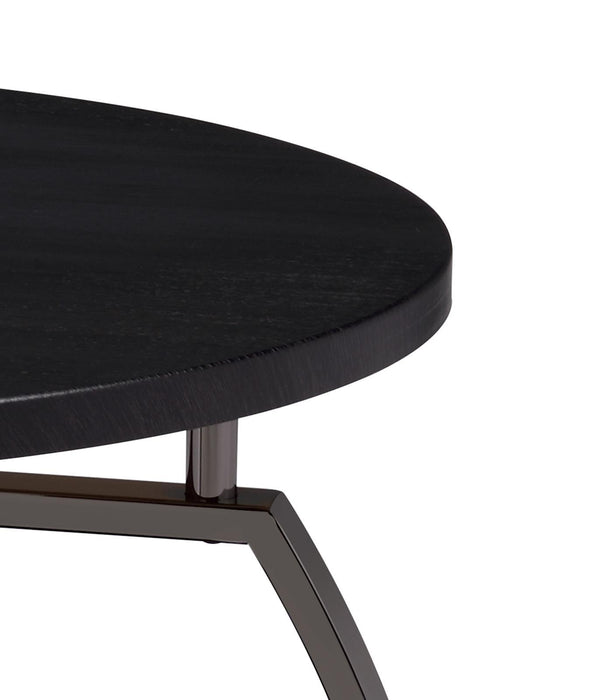 Dacre Round Coffee Table Dark Grey and Black Nickel - Tony’s Furniture Store & Linen (GA) - Multi Location