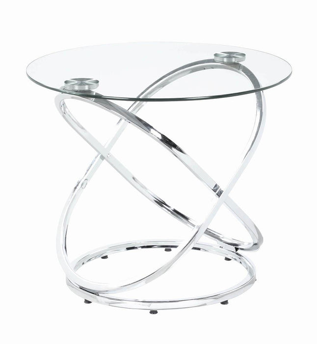 Warren 3-piece Occasional Set Chrome and Clear - Tony’s Furniture Store & Linen (GA) - Multi Location