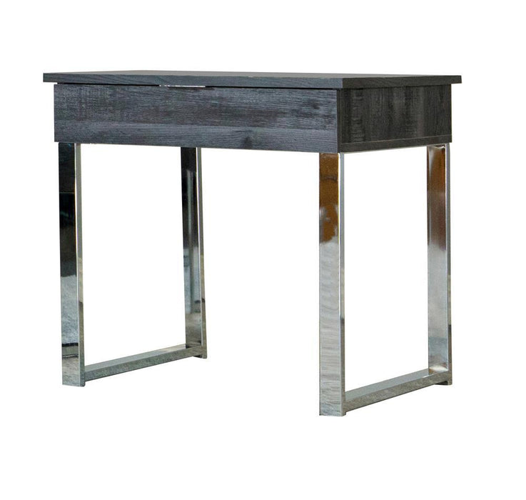 Baines Square 1-drawer End Table Dark Charcoal and Chrome - Tony’s Furniture Store & Linen (GA) - Multi Location
