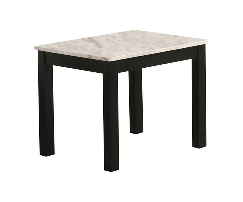 Bates Faux Marble 3-piece Occasional Table Set White and Black - Tony’s Furniture Store & Linen (GA) - Multi Location