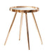 Kaelyn Round Mirror Top End Table Gold - Tony’s Furniture Store & Linen (GA) - Multi Location