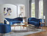 Sophia Upholstered Camel Back Loveseat Blue - Tony’s Furniture Store & Linen (GA) - Multi Location