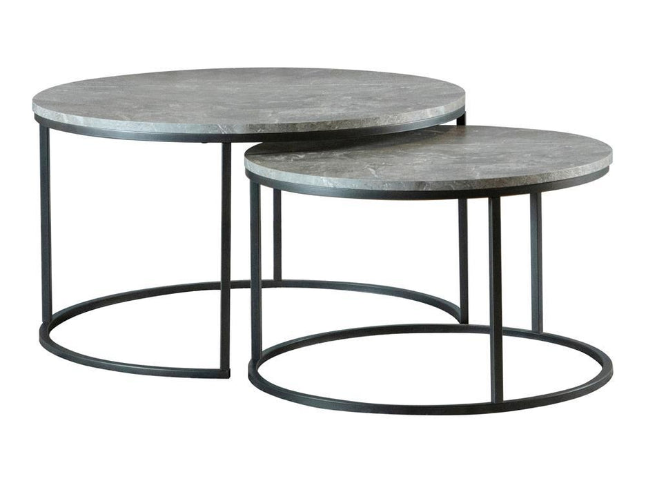 Lainey Round 2-piece Nesting Coffee Table Grey and Gunmetal - Tony’s Furniture Store & Linen (GA) - Multi Location