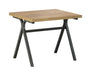 Colmar 3-piece Trestle Occasional Table Set Golden Oak and Gunmetal - Tony’s Furniture Store & Linen (GA) - Multi Location