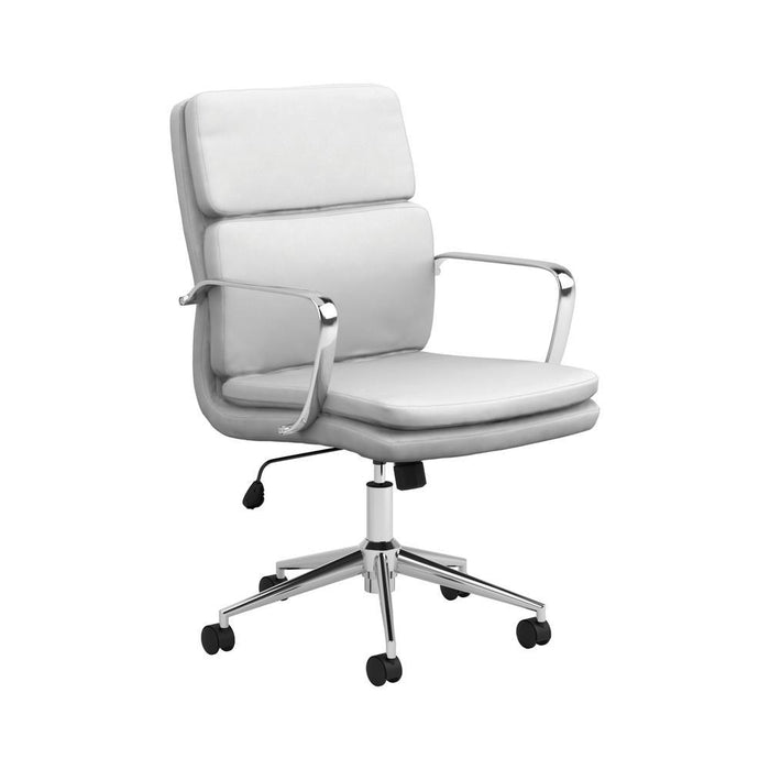 Ximena Standard Back Upholstered Office Chair White - Tony’s Furniture Store & Linen (GA) - Multi Location