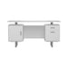 Lawtey Floating Top Office Desk White Gloss - Tony’s Furniture Store & Linen (GA) - Multi Location