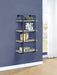 Elmcrest 24-inch Wall Shelf Black and Rustic Oak - Tony’s Furniture Store & Linen (GA) - Multi Location