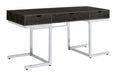Noorvik 3-drawer Writing Desk Dark Oak and Chrome - Tony’s Furniture Store & Linen (GA) - Multi Location