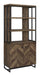 Millbrook 2-door Bookcase Rustic Oak Herringbone and Gunmetal - Tony’s Furniture Store & Linen (GA) - Multi Location