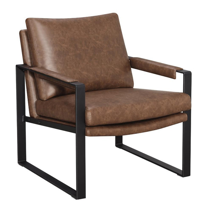 Rosalind Upholstered Accent Chair with Removable Cushion Umber Brown and Gunmetal - Tony’s Furniture Store & Linen (GA) - Multi Location