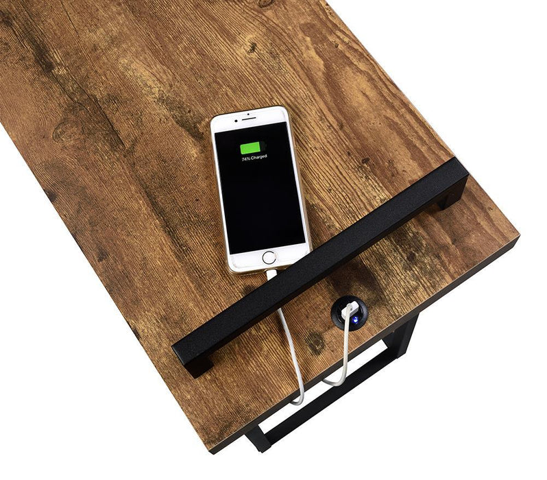 Maxwell C-shaped Accent Table with USB Charging Port - Tony’s Furniture Store & Linen (GA) - Multi Location