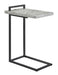 Maxwell C-shaped Accent Table Cement and Gunmetal - Tony’s Furniture Store & Linen (GA) - Multi Location
