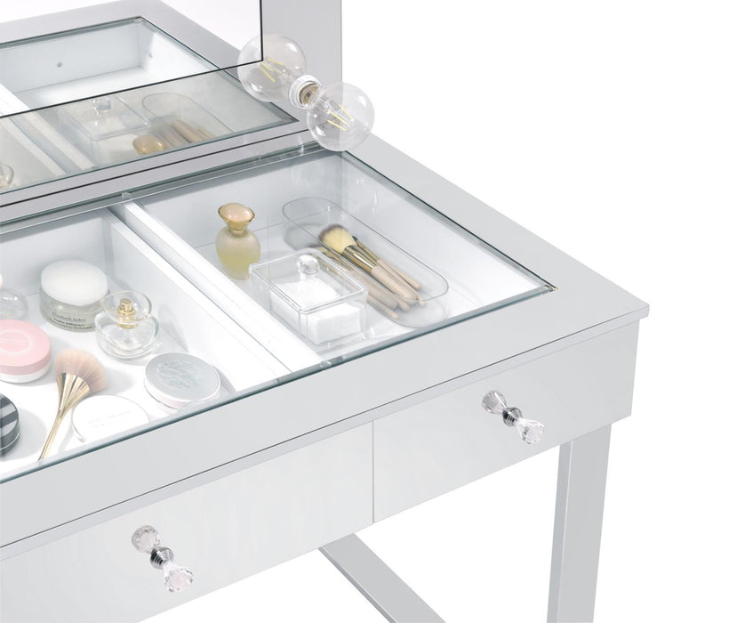 Umbridge 3-drawer Vanity with Lighting Chrome and White - Tony’s Furniture Store & Linen (GA) - Multi Location