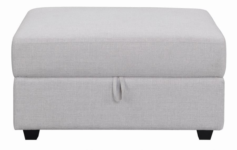 Cambria Upholstered Square Storage Ottoman Grey - Tony’s Furniture Store & Linen (GA) - Multi Location