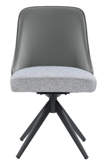 Paulita Upholstered Swivel Side Chairs (Set of 2) Grey and Gunmetal - Tony’s Furniture Store & Linen (GA) - Multi Location