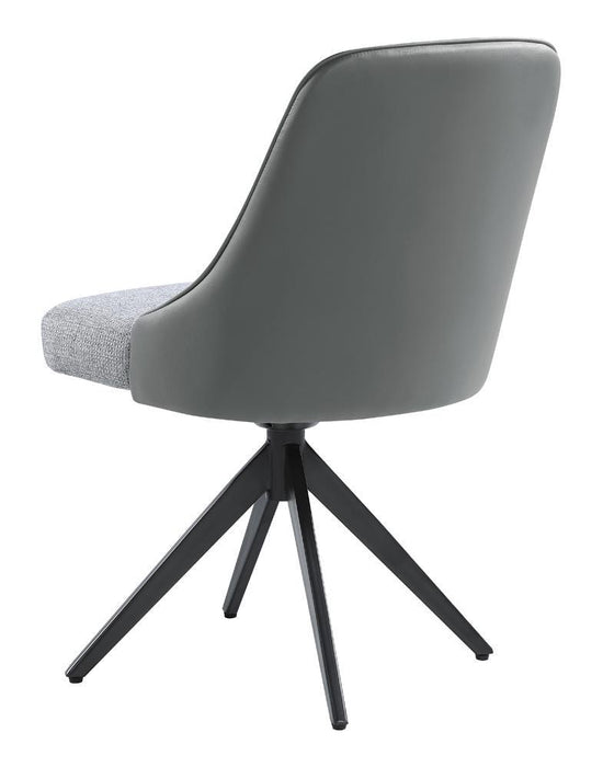 Paulita Upholstered Swivel Side Chairs (Set of 2) Grey and Gunmetal - Tony’s Furniture Store & Linen (GA) - Multi Location