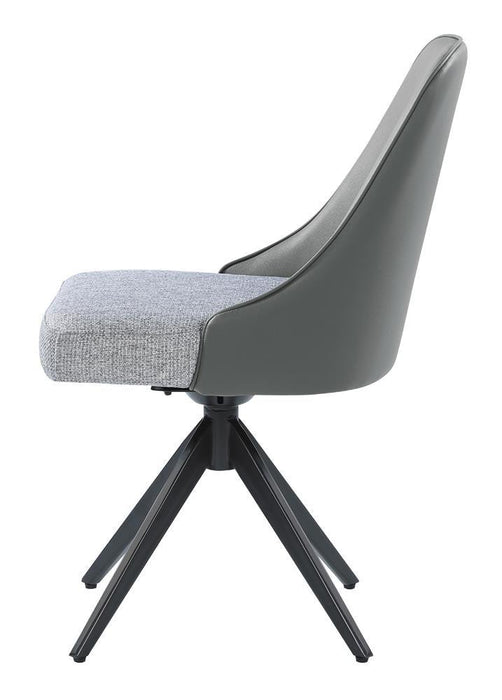 Paulita Upholstered Swivel Side Chairs (Set of 2) Grey and Gunmetal - Tony’s Furniture Store & Linen (GA) - Multi Location