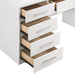Felicity 9-drawer Vanity Desk with Lighted Mirror Glossy White - Tony’s Furniture Store & Linen (GA) - Multi Location
