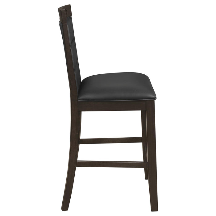 Prentiss Upholstered Counter Height Chair (Set of 2) Black and Cappuccino - Tony’s Furniture Store & Linen (GA) - Multi Location