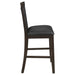 Prentiss Upholstered Counter Height Chair (Set of 2) Black and Cappuccino - Tony’s Furniture Store & Linen (GA) - Multi Location
