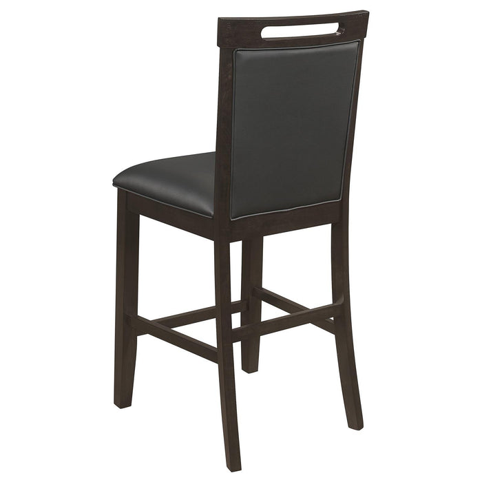 Prentiss Upholstered Counter Height Chair (Set of 2) Black and Cappuccino - Tony’s Furniture Store & Linen (GA) - Multi Location