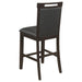 Prentiss Upholstered Counter Height Chair (Set of 2) Black and Cappuccino - Tony’s Furniture Store & Linen (GA) - Multi Location